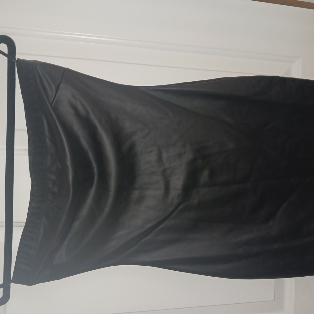 Black Faux Leather Skirt